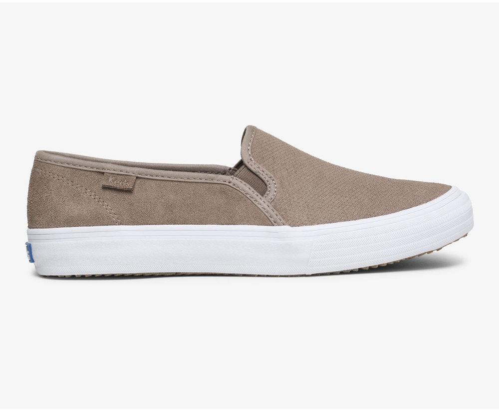 Slip Ons Keds Femme Grise - Double Decker Suede - 180-HDFAUT